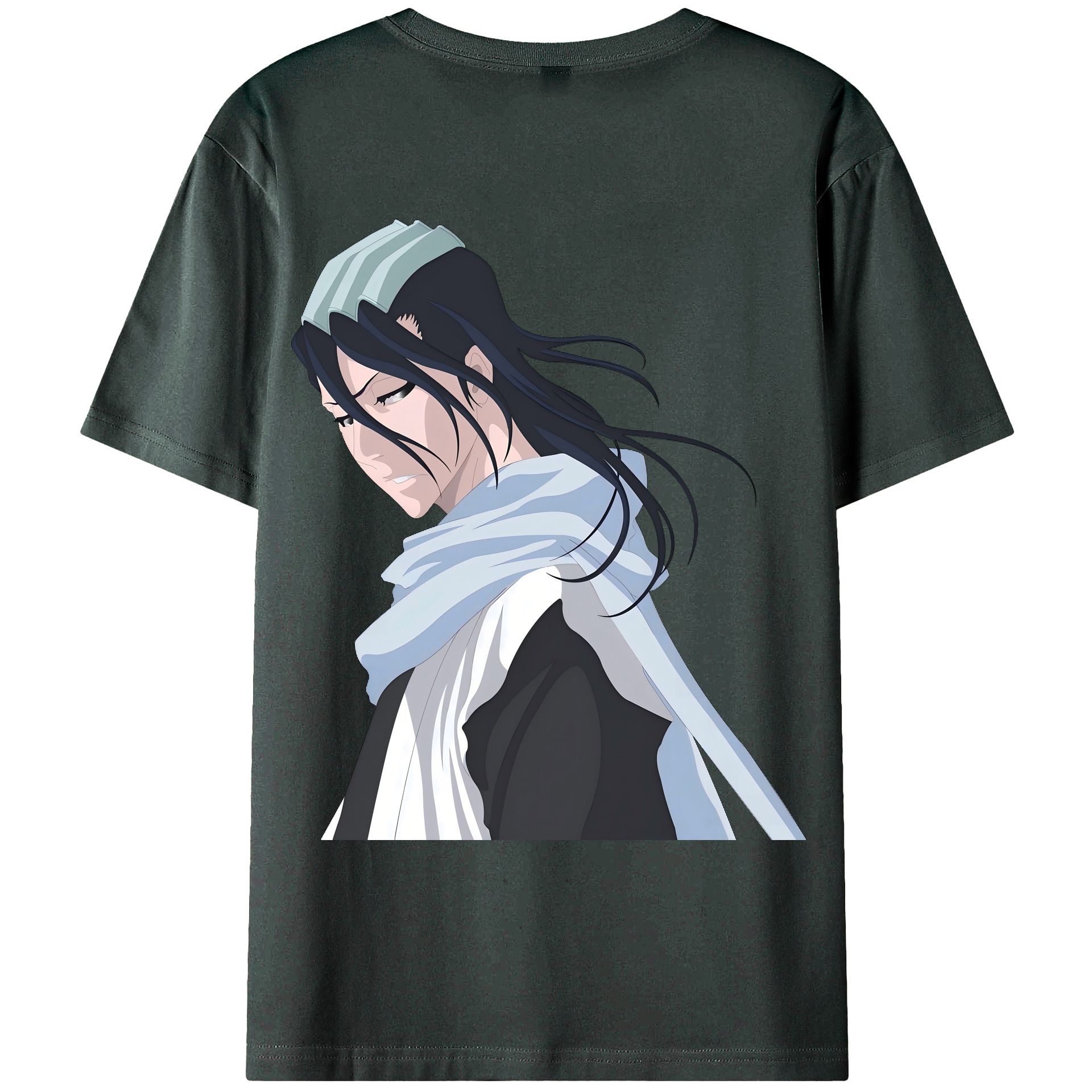 （画像用） ブリーチ くちき びゃくや BLEACH Kuchiki Byakuya 綿100％ メンズ半袖Tシャツ（バックプリント） 通気性